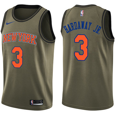 Nike Knicks #3 Tim Hardaway Jr. Green Salute to Service NBA Swingman Jersey