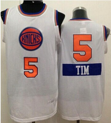 New York Knicks #5 Tim Hardaway White 2014-15 Christmas Day Stitched NBA Jersey