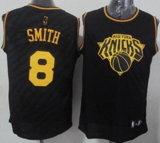 Knicks #8 J.R. Smith Black Precious Metals Fashion Stitched NBA Jersey