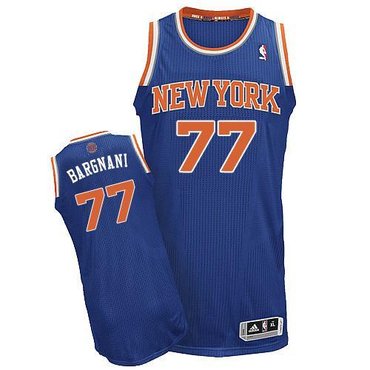 Revolution 30 New York Knicks #77 Andrea Bargnani Blue NBA Jersey