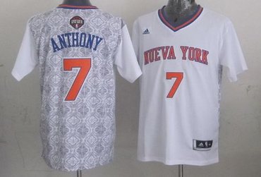 New York Knicks #7 Carmelo Anthony White New Latin Nights NBA Jersey