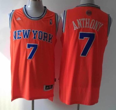 New York Knicks 7 Carmelo Anthony Orange Revolution 30 Swingman NBA Jerseys