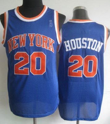 New York Knicks 20 Allan Houston Blue Hardwood Classics Revolution 30 NBA Jerseys