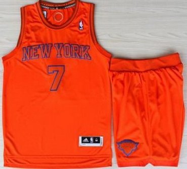 New York Knicks 7 Carmelo Anthony Orange Revolution 30 Swingman Shorts Suits Christmas Style