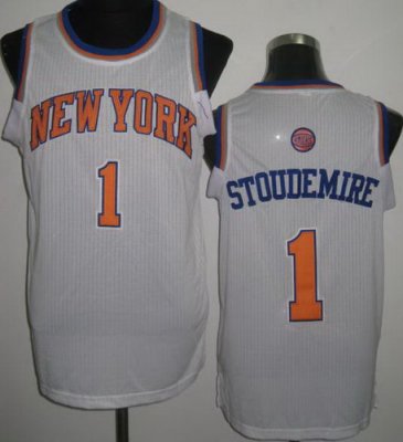 New York Knicks 1 Amar'e Stoudemire White Revolution 30 NBA Jerseys