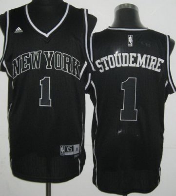 New York Knicks 1 Amar'e Stoudemire Black Revolution 30 NBA Jerseys