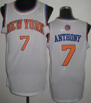 New York Knicks 7 Carmelo Anthony White Revolution 30 NBA Jerseys