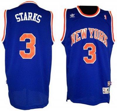 New York Knicks 3 John Starks Blue Soul Swingman NBA Jerseys