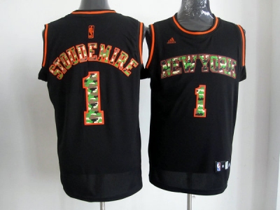 nba new york knicks #1 stoudemire black(camo fashion swingma)