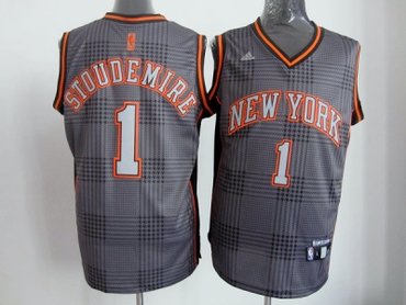 NBA New York Knicks #1 Stoudemire Black-grey(2012)