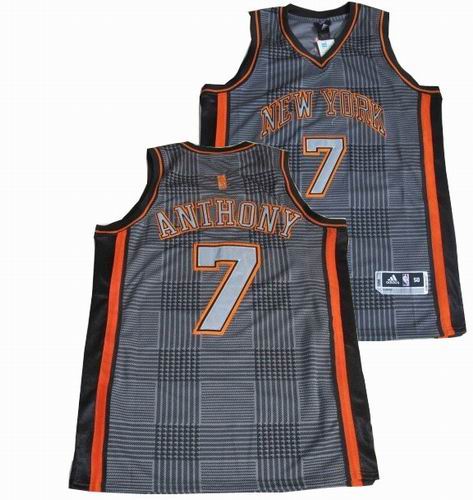 New York Knicks 7 Carmelo Anthony black Rhythm Fashion Swingman Jersey