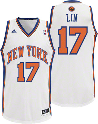 New York Knicks 17 Jeremy Lin white Jersey