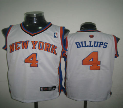 New York Knicks Chauncey Billups 4 White home Jersey