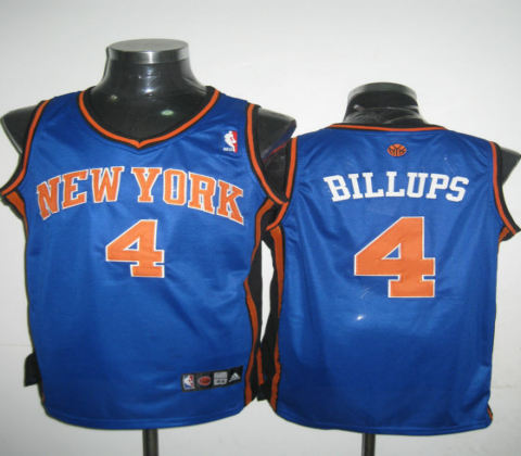 New York Knicks Chauncey Billups 4 BLUE Road Jersey