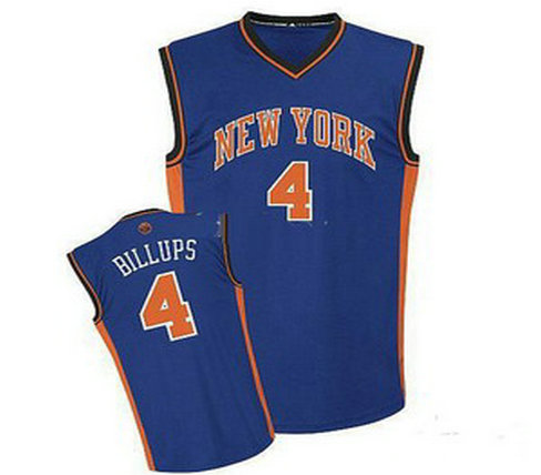 New York Knicks 4 Chauncey Billups blue color Basketball Jerseys