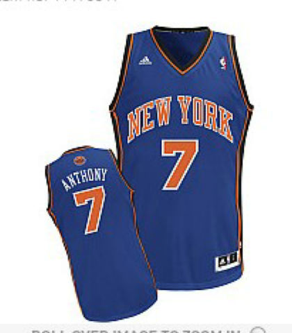 New York Knicks 7 Carmelo Anthony Blue