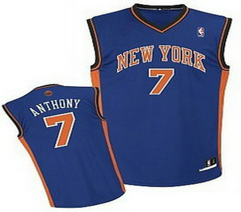 New York Knicks 7 Carmelo Anthony Blue Basketball Jerseys