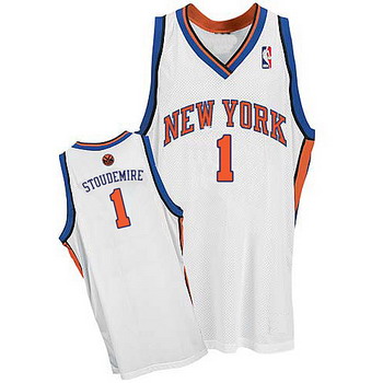 New York Knicks 1 Amare Stoudemire White Jerseys