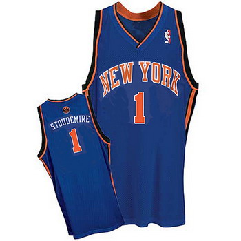 New York Knicks 1 Amare Stoudemire Blue Jerseys