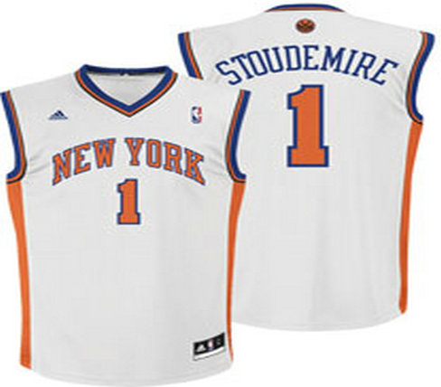 New York Knicks #1 Stoudemire White Jersey