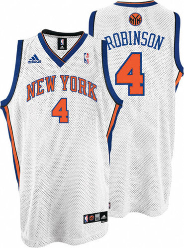 New York Knicks #4 Nate Robinson White Jersey