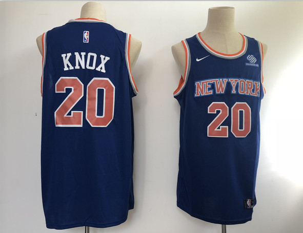 Knicks 20 Kevin Knox Blue Nike Swingman Jersey