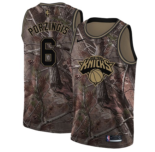 Nike Knicks #6 Kristaps Porzingis Camo NBA Swingman Realtree Collection Jersey