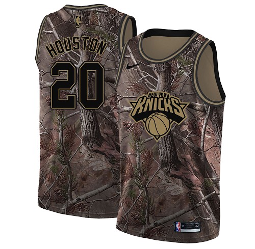 Nike Knicks #20 Allan Houston Camo NBA Swingman Realtree Collection Jersey