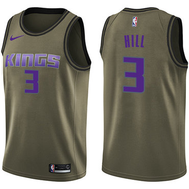 Nike Kings #3 George Hill Green Salute to Service NBA Swingman Jersey