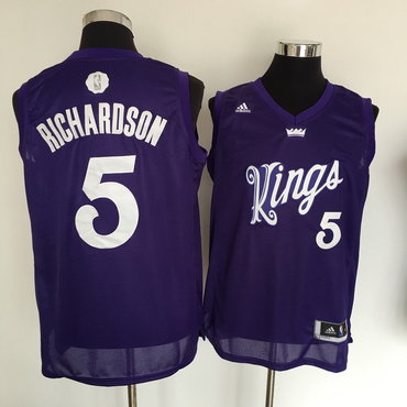 Kings 5 Malachi Richardson Purple 2016 Christmas Day Swingman Jersey