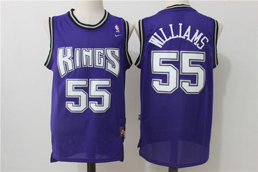 Kings 55 Jason Williams Purple Nike Throwback Jersey