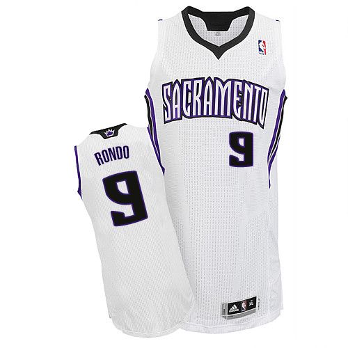 Kings #9 Rajon Rondo White Stitched NBA Jersey