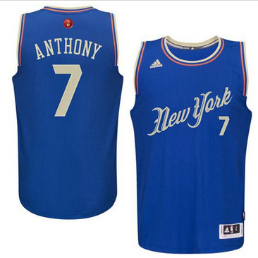 Sacramento Kings #7 Carmelo Anthony Blue 2015-2016 Christmas Day Stitched NBA Jersey