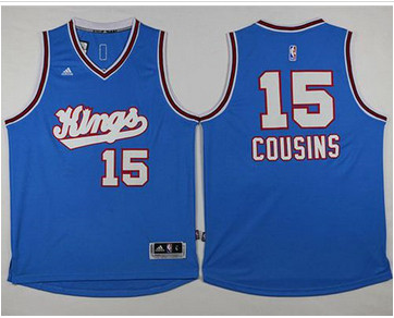 Sacramento Kings #15 DeMarcus Cousins New Light Blue Stitched NBA Jersey