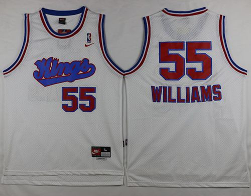 Sacramento Kings #55 Jason Williams White New Throwback Stitched NBA Jersey