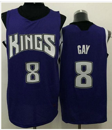 Los Angeles Kings #8 Rudy Gay Purple Revolution 30 Stitched NBA Jersey