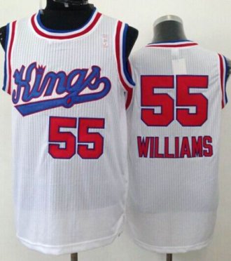 Sacramento Kings #55 Jason Williams White New Throwback NBA Jersey