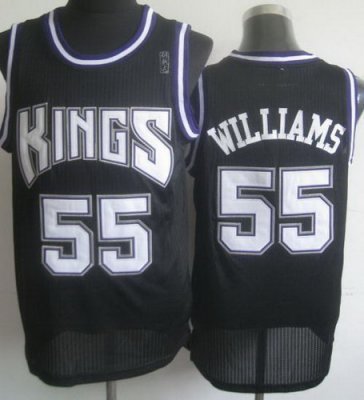 Sacramento Kings 55 Jason Williams Black Revolution 30 NBA Jerseys