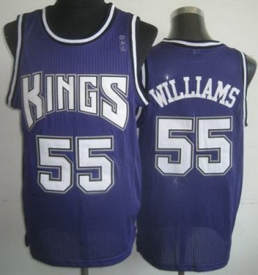 Sacramento Kings 55 Jason Williams Purple Revolution 30 NBA Jerseys