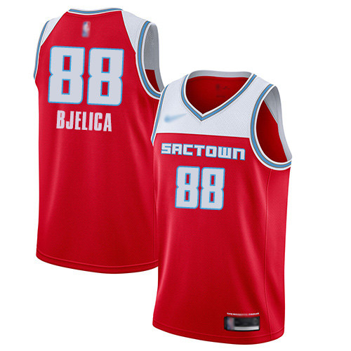 Kings #88 Nemanja Bjelica Red Basketball Swingman City Edition 2019 20 Jersey