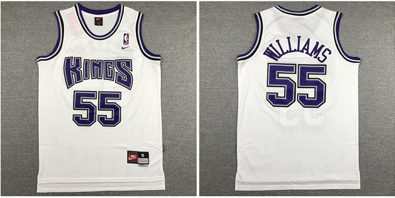 Kings 55 Jason Williams White Nike Swingman Jersey