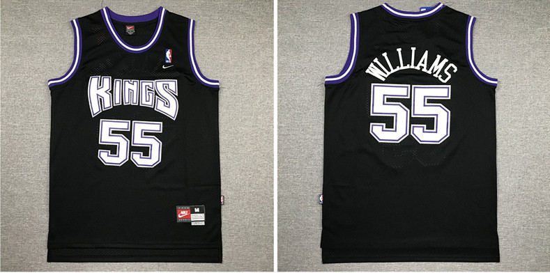 Kings 55 Jason Williams Black Nike Swingman Jersey