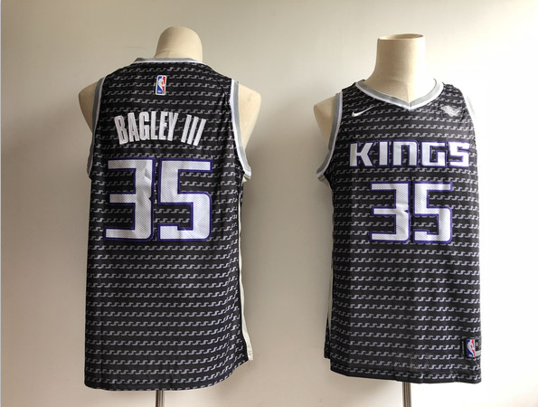 Kings 35 Marvin Bagley III Black Nike Swingman Jersey