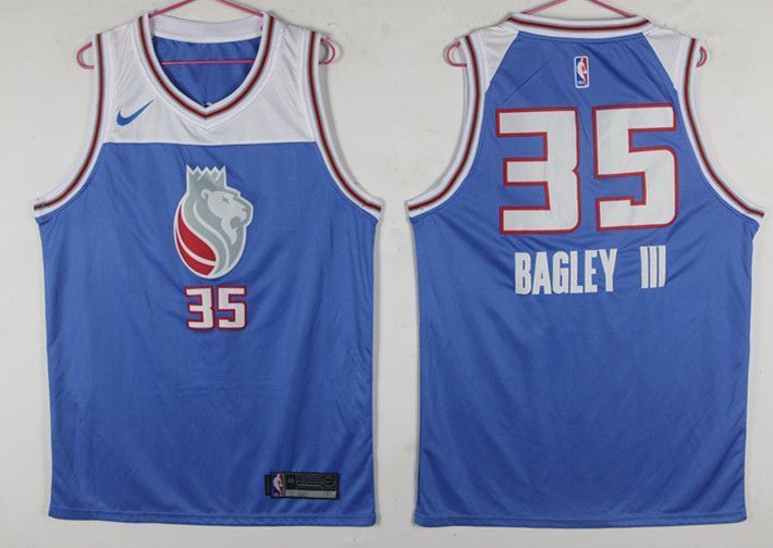 Kings 35 Marvin Bagley III Blue Nike Swingman Jersey