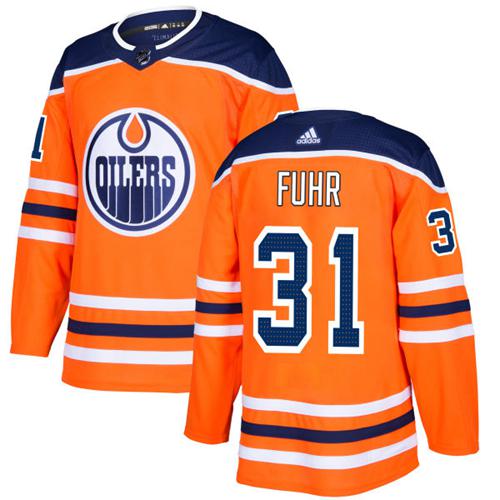 Adidas Oilers #31 Grant Fuhr Orange Home Authentic Stitched NHL Jersey Adidas Oilers #31 Grant Fuhr Orange Home Authentic Stitched NHL Jersey
