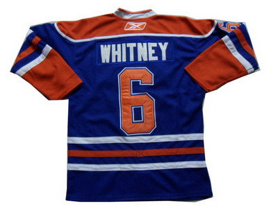 Edmonton Oilers # 6 WHITNEY Blue Jerseys