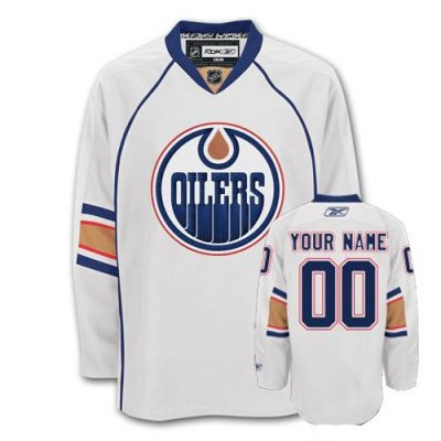 Customized Edmonton Oilers Jersey White Road Man Jersey