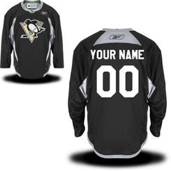 Reebok Pittsburgh Penguins Men's Practice Alternate Custom Jersey - Black