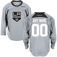 Reebok Los Angeles Kings Men's Practice Team Custom Jersey - Gray Reebok Los Angeles Kings Men's Practice Team Custom Jersey - Gray