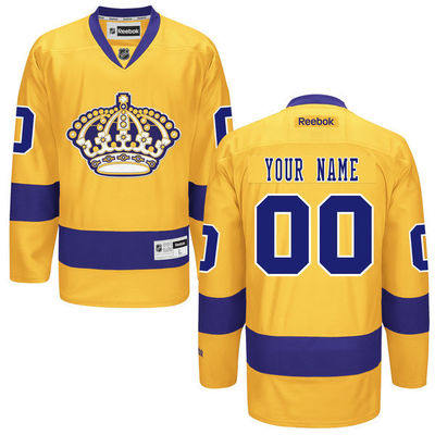 Los Angeles Kings Gold Men's Premier Alternate Custom Reebok Jersey Los Angeles Kings Gold Men's Premier Alternate Custom Reebok Jersey